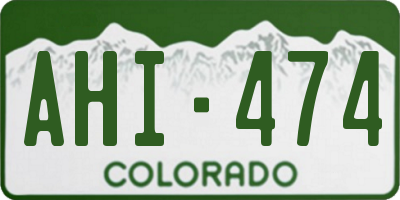 CO license plate AHI474