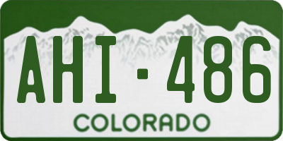 CO license plate AHI486