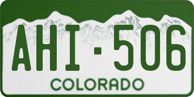 CO license plate AHI506
