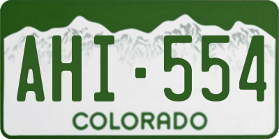 CO license plate AHI554