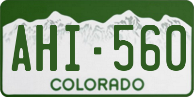 CO license plate AHI560