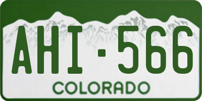CO license plate AHI566