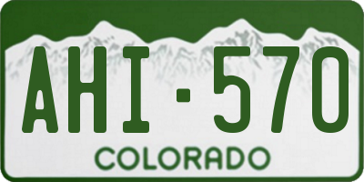CO license plate AHI570
