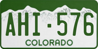 CO license plate AHI576