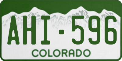 CO license plate AHI596