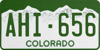 CO license plate AHI656