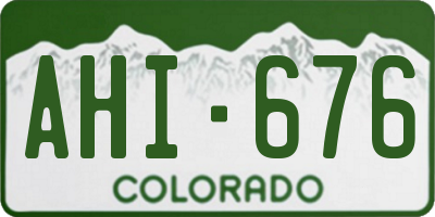 CO license plate AHI676