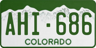CO license plate AHI686