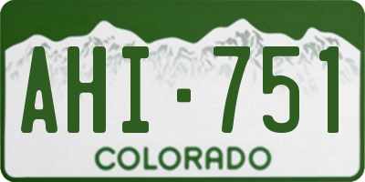 CO license plate AHI751