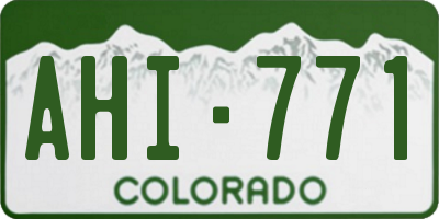 CO license plate AHI771