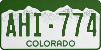 CO license plate AHI774