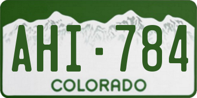 CO license plate AHI784