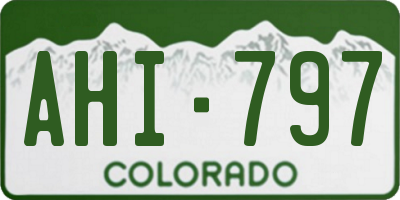 CO license plate AHI797