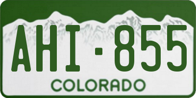 CO license plate AHI855