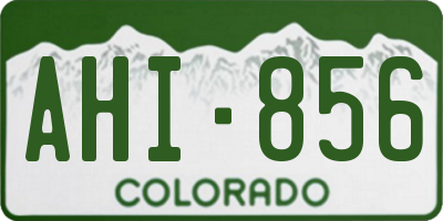 CO license plate AHI856