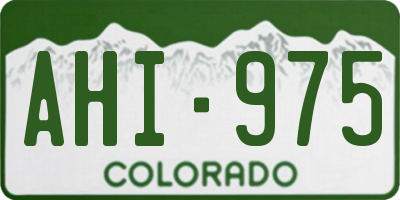CO license plate AHI975