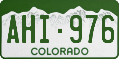 CO license plate AHI976