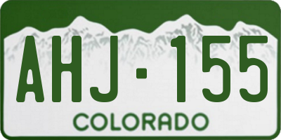 CO license plate AHJ155