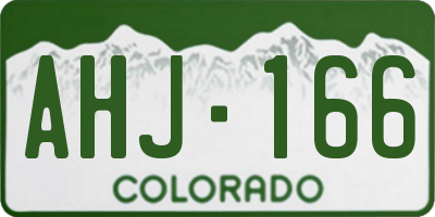 CO license plate AHJ166