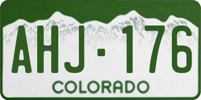 CO license plate AHJ176