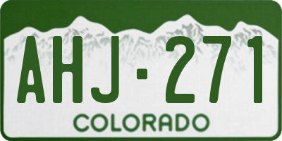 CO license plate AHJ271