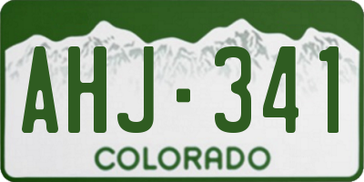 CO license plate AHJ341
