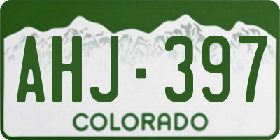 CO license plate AHJ397