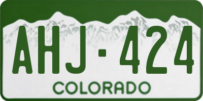 CO license plate AHJ424