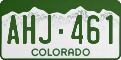 CO license plate AHJ461