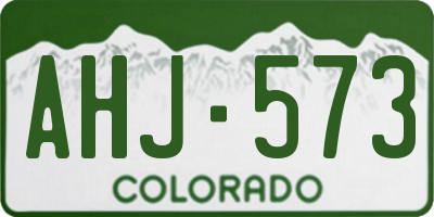 CO license plate AHJ573