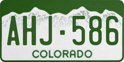 CO license plate AHJ586