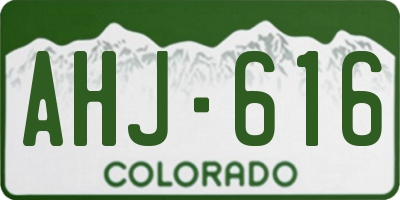 CO license plate AHJ616