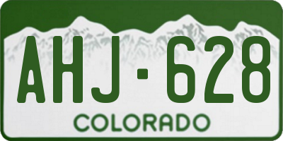 CO license plate AHJ628