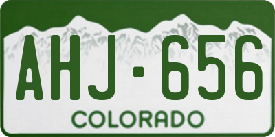 CO license plate AHJ656