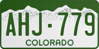 CO license plate AHJ779