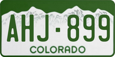CO license plate AHJ899