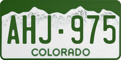 CO license plate AHJ975