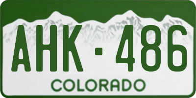 CO license plate AHK486