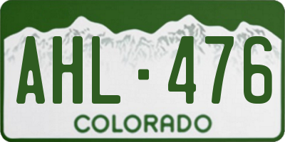 CO license plate AHL476