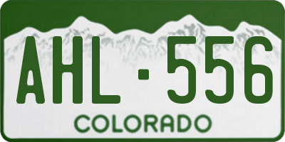 CO license plate AHL556