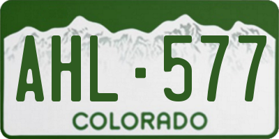CO license plate AHL577