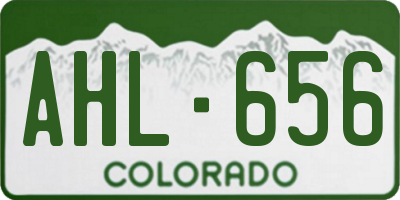 CO license plate AHL656
