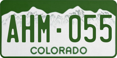 CO license plate AHM055