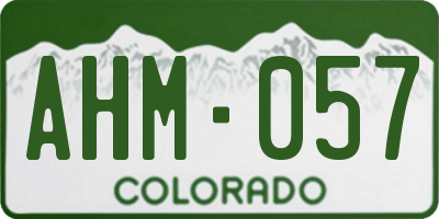 CO license plate AHM057