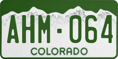 CO license plate AHM064