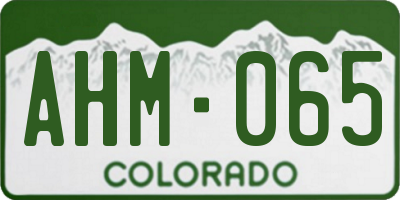 CO license plate AHM065