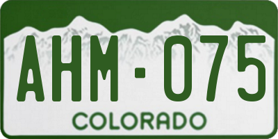 CO license plate AHM075