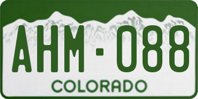 CO license plate AHM088