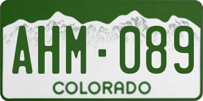 CO license plate AHM089
