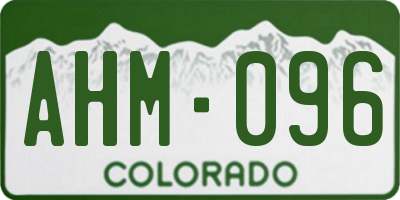 CO license plate AHM096